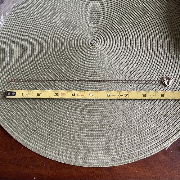 Vintage Gold Plated Rhinestone Heart Pendant Necklace - Picture 5 of 6